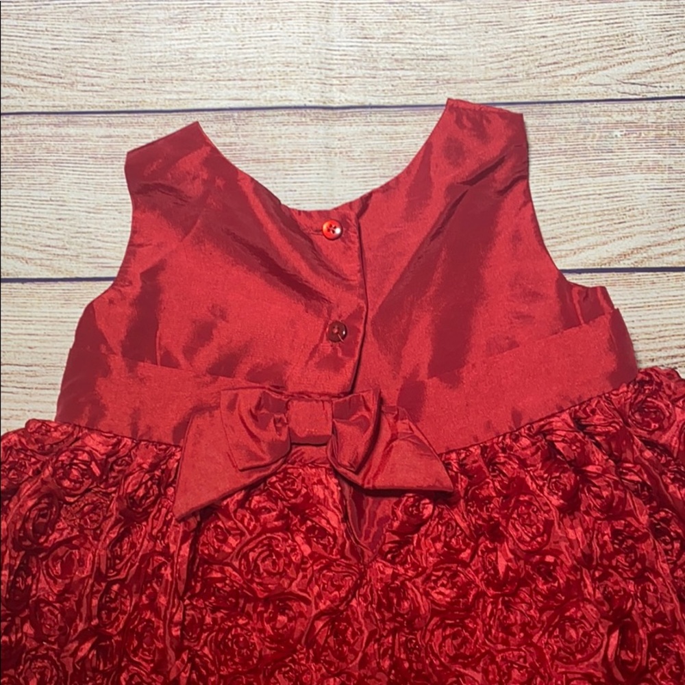 Adorable Red Flower Holiday Dress - Picture 5 of 7